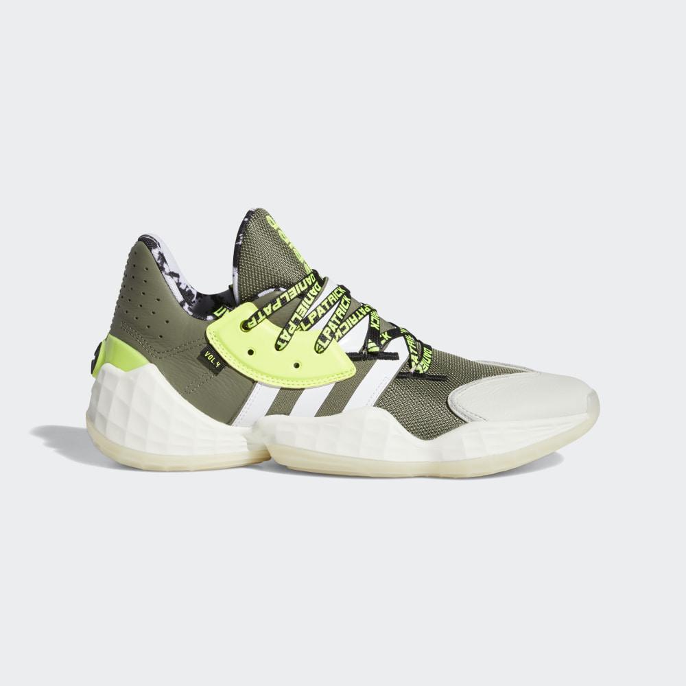 Adidasi Baschet Adidas Daniel Patrick x Harden Vol. 4 Barbati Romania - Verzi/Albi/Galbeni FV8921